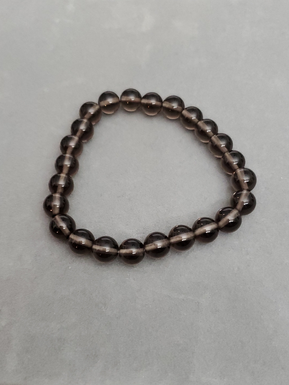 Smoky Quartz Beaded Stretch Bracelet